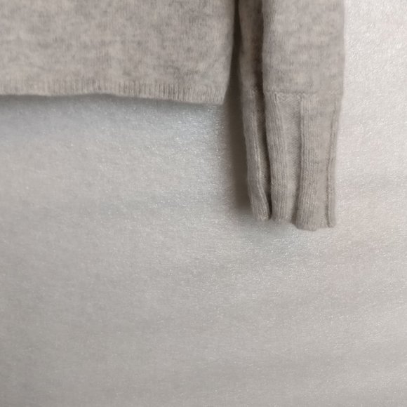 GRAY TURTLENECK PURE CASHMERE LONGSLEEVE SWEATER XL with measurements - Picture 3 of 5